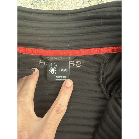 SPYDER Monster energy Sweatshirt Mens L Black Textured Outdoor Sports Pullover - Picture 4 of 8